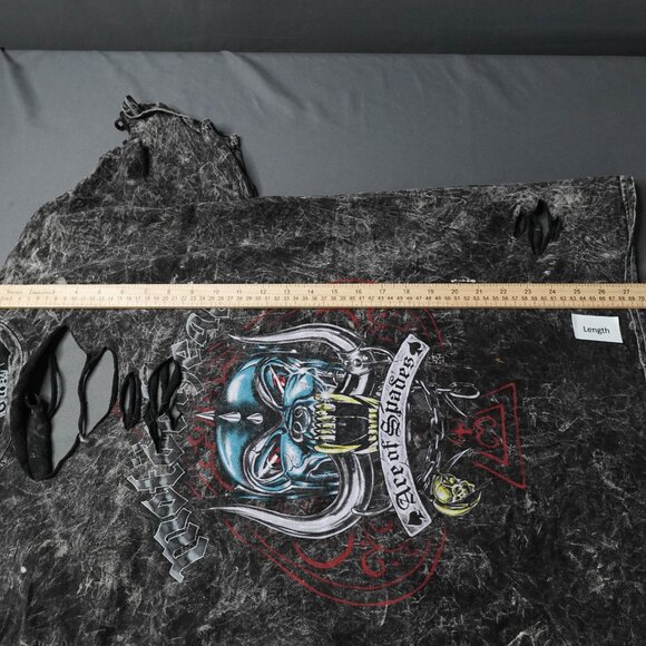 Motorhead Mens Destroyed T Shirt Large Edgy Indie Rock Grunge Ace of Spades - Picture 9 of 11